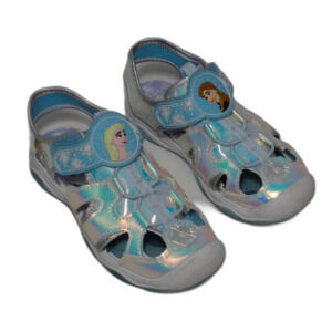 Disney Frozen Light Up Girl Sandals - Silver Blue - Size 12